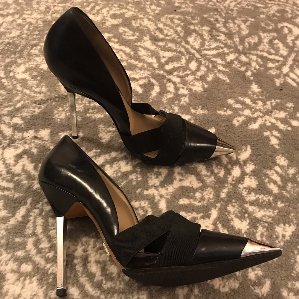 Michael Kors Black + Silver Heels
